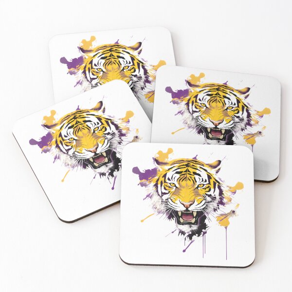 Item preview, purple and gold tiger  designed and sold by GeauxTigs225.