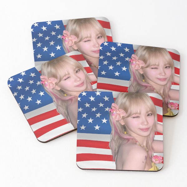 Item preview, Kpop Le Sserafim Chaewon American Flag Chaewon USA Flag Kpop Funny designed and sold by StarBunnyDesign.