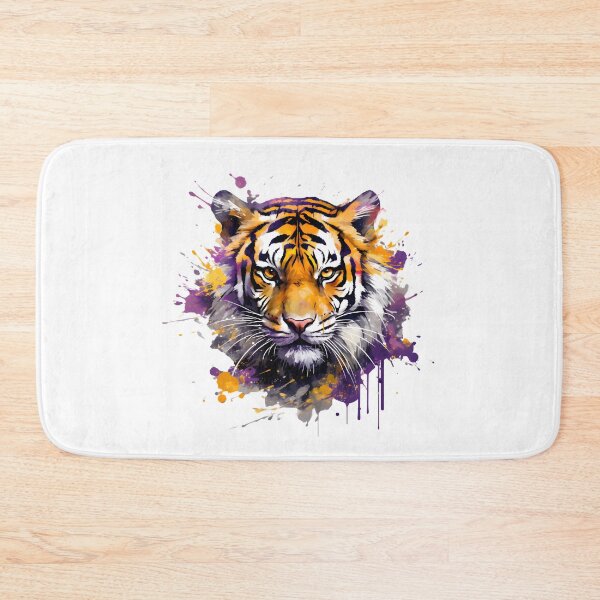 Item preview, bengal tiger in purple gold  designed and sold by GeauxTigs225.