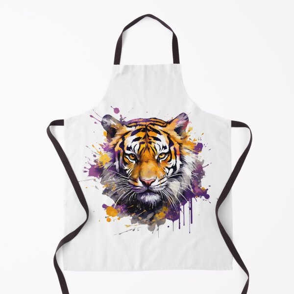 Item preview, bengal tiger in purple gold  designed and sold by GeauxTigs225.