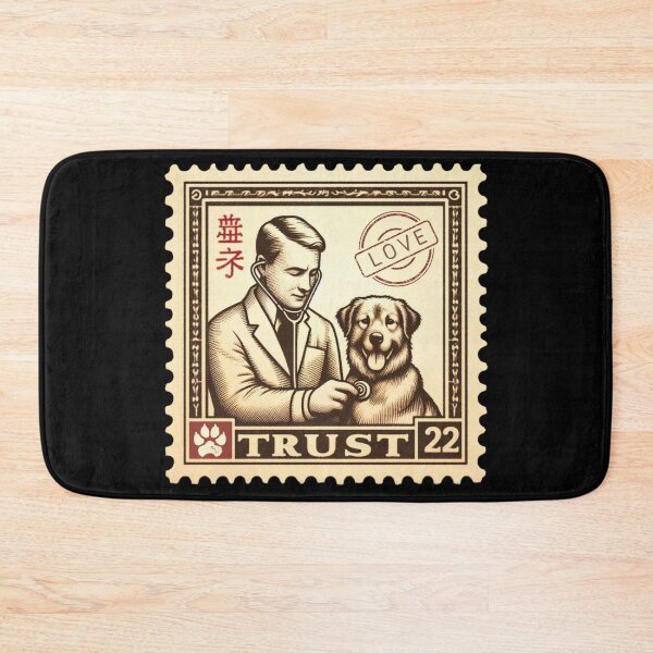 Item preview, Vintage Dog Trust Love Stamp Design designed and sold by No1RetroStamps.