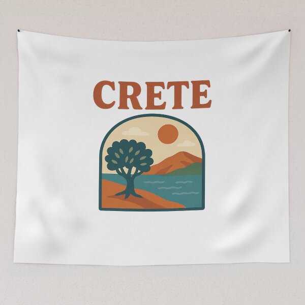 Item preview, Crete Olive Hills – Vintage Mediterranean Escape designed and sold by ALITOPRINCE.
