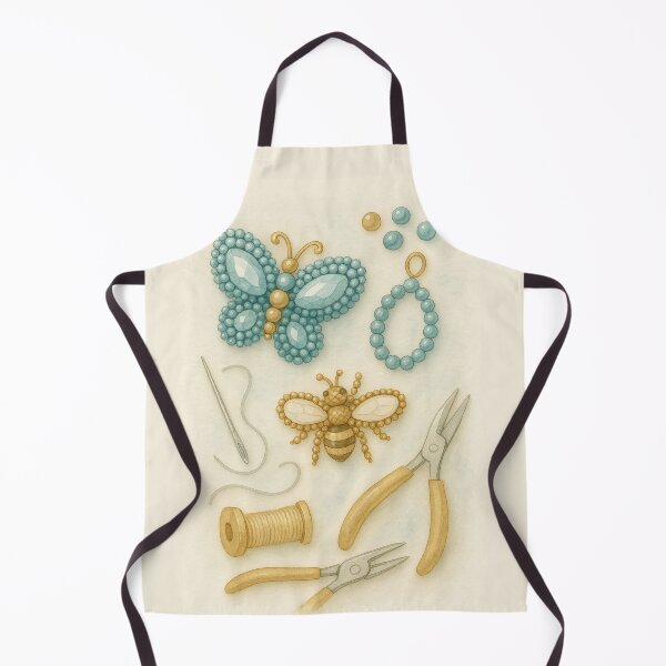 Item preview, Beaded Insects and Jewelry Tools Watercolor Illustration designed and sold by Lacritsa .