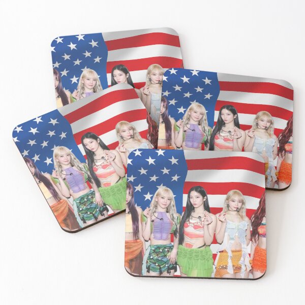 Item preview, KPOP Le Sserafim USA Flag Funny Kpop American Flag Meme designed and sold by StarBunnyDesign.