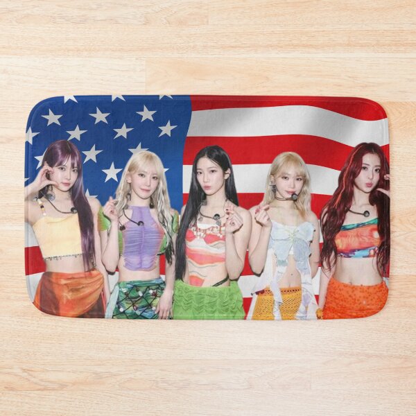 Item preview, KPOP Le Sserafim USA Flag Funny Kpop American Flag Meme designed and sold by StarBunnyDesign.