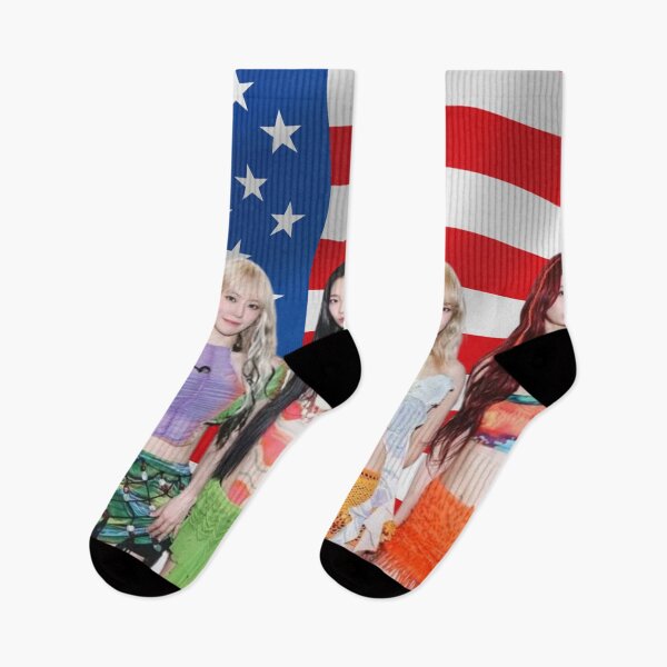 Item preview, KPOP Le Sserafim USA Flag Funny Kpop American Flag Meme designed and sold by StarBunnyDesign.