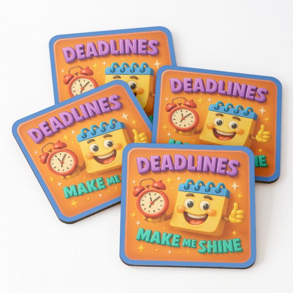 Item preview, Deadlines make me shine – Humorous calendar design designed and sold by Girih.