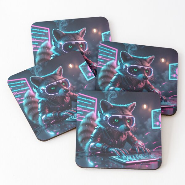 Item preview, Cyberpunk Raccoon designed and sold by Zazeyy.