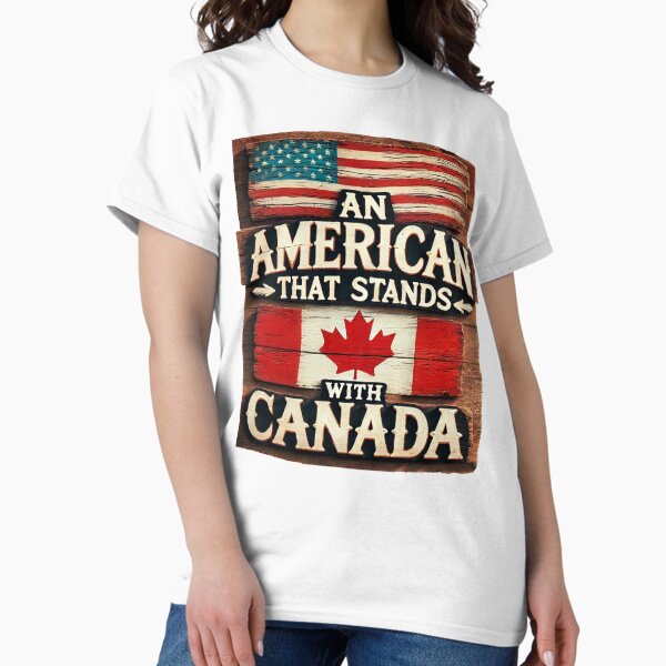 Item preview, "An American That Stands with Canada – Rustic Unity" designed and sold by MySheetMusicArt.