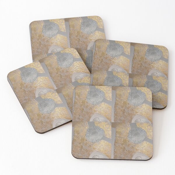 Item preview, Abstract Textured Metallic Around The Golden Trail Pattern Art Piece  designed and sold by Artfullycuratedcreations.
