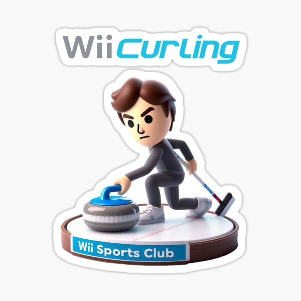 Item preview, Curling sports - 2000s computer game style! designed and sold by jimmy-digital.