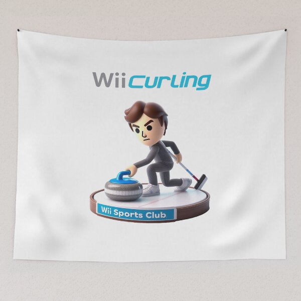 Item preview, Curling sports - 2000s computer game style! designed and sold by jimmy-digital.