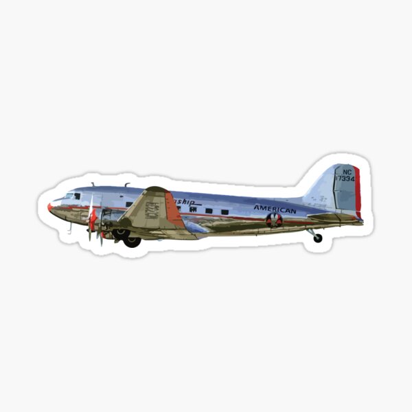 Item preview, American DC3 Plane Abstract Illustration designed and sold by AddiK-Art.