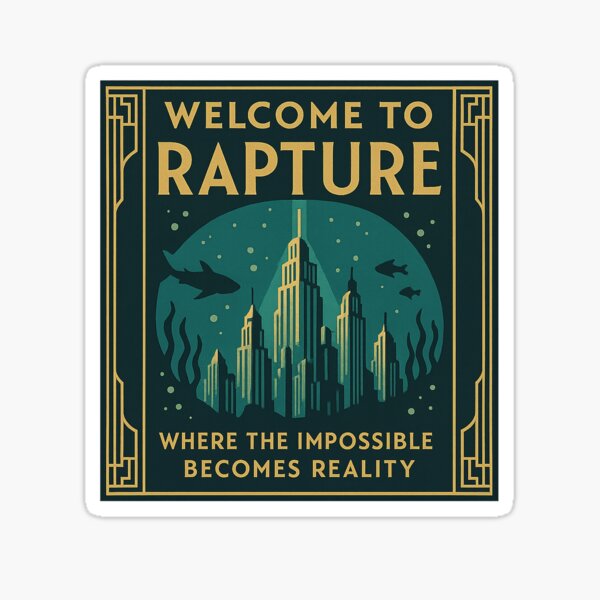 Item preview, Welcome to Rapture – Art Deco Undersea Travel Poster Design designed and sold by Bratak.