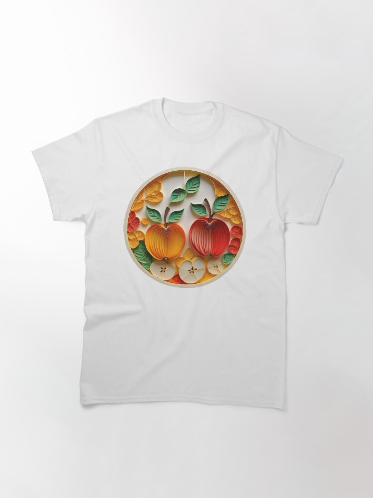 Paper Cut Apple Design Classic Tees