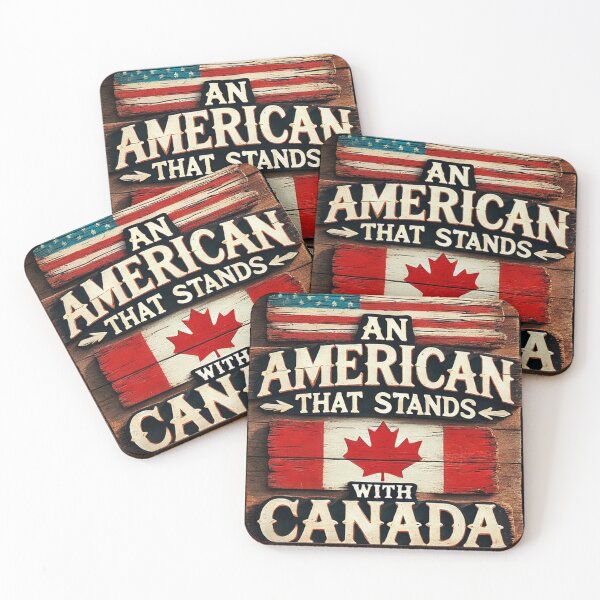 Item preview, "An American That Stands with Canada – Rustic Unity" designed and sold by MySheetMusicArt.