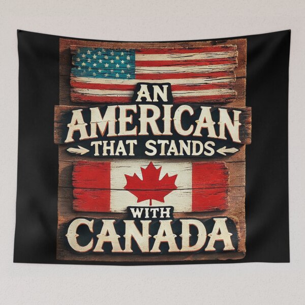 Item preview, "An American That Stands with Canada – Rustic Unity" designed and sold by MySheetMusicArt.