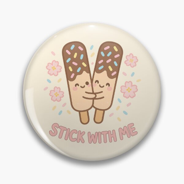 Item preview, Stick With Me – Kawaii Poky Hug Pun Sticker designed and sold by Kampendesigns.