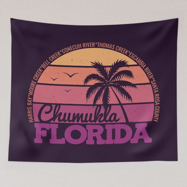 Item preview, Chumuckla Florida Retro Sunset Local Pride Logo designed and sold by CRHPOD20.