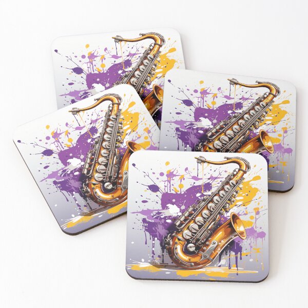 Item preview, purple gold jazz art designed and sold by GeauxTigs225.