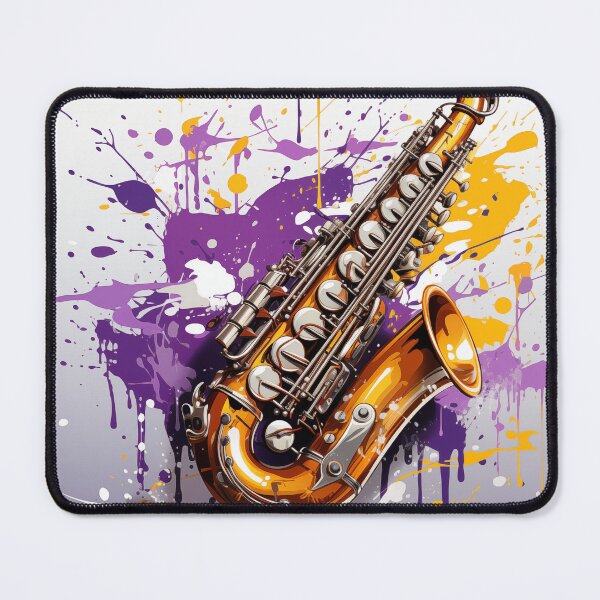 Item preview, purple gold jazz art designed and sold by GeauxTigs225.