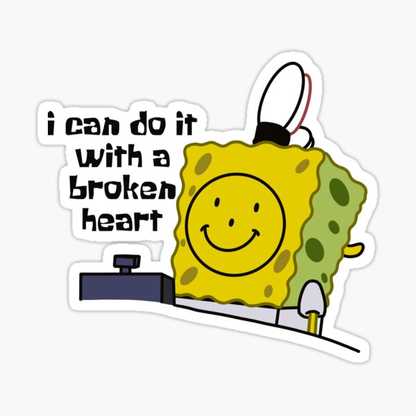 Vista previa del artículo con la obra «Bob Esponja inspirado en Taylor, puedo hacerlo con un corazón roto», diseñado y vendido por createsbypres.