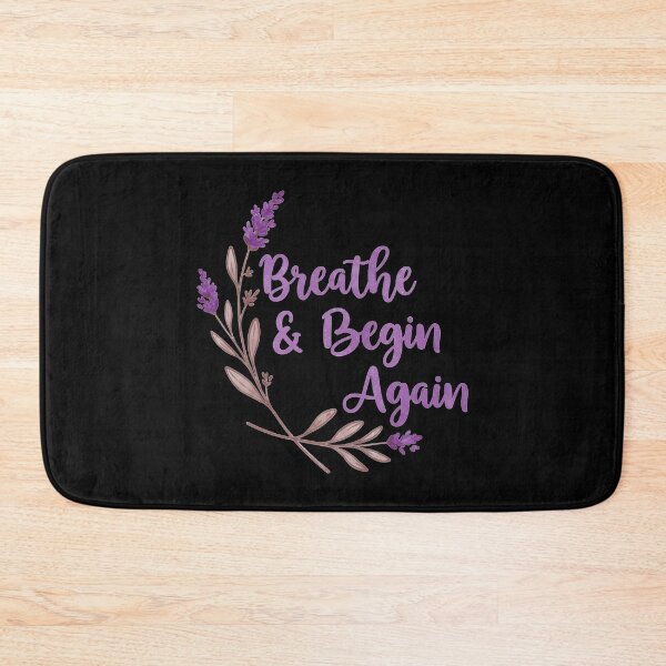 Item preview, Breathe and Begin Again Motivational Quote designed and sold by ThreeftlyPicks.