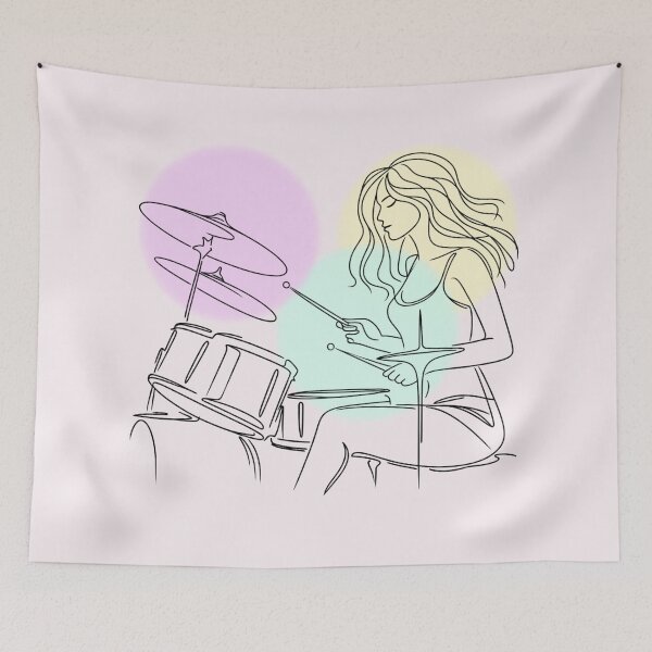 Item preview, Girl on the Drums designed and sold by Nitta Studio.