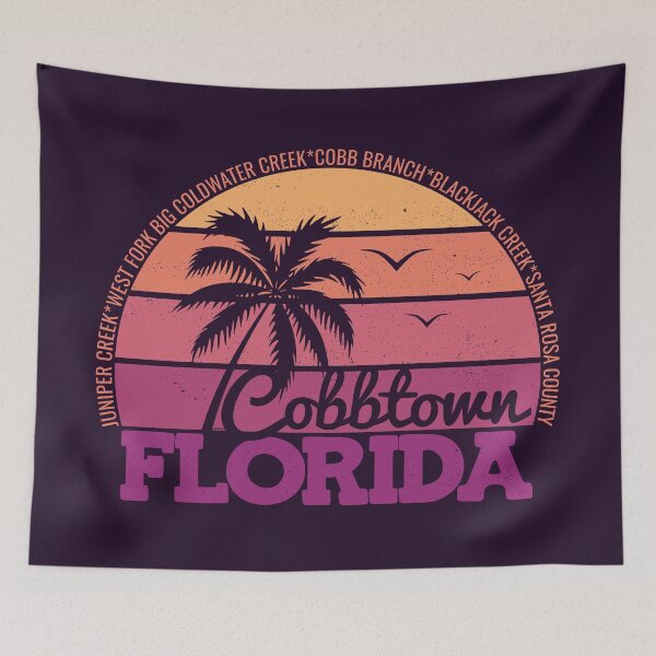 Item preview, Cobbtown Florida Retro Sunset Local Pride Logo designed and sold by CRHPOD20.