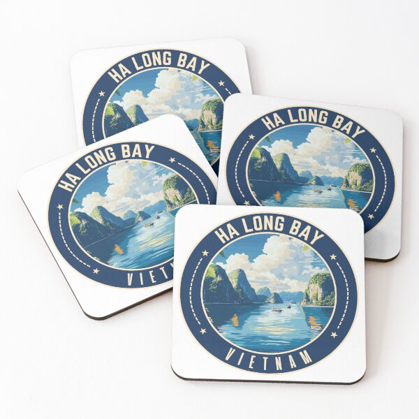 Item preview, Ha Long Bay in Vietnam Retro Travel Art Emblem designed and sold by MaateoDesign.
