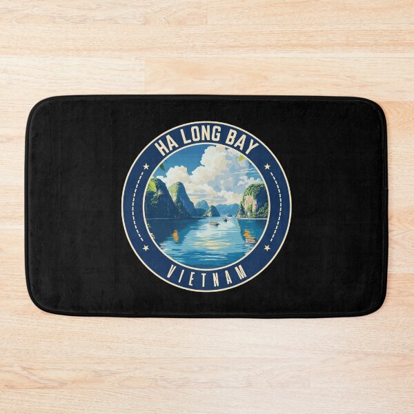 Item preview, Ha Long Bay in Vietnam Retro Travel Art Emblem designed and sold by MaateoDesign.