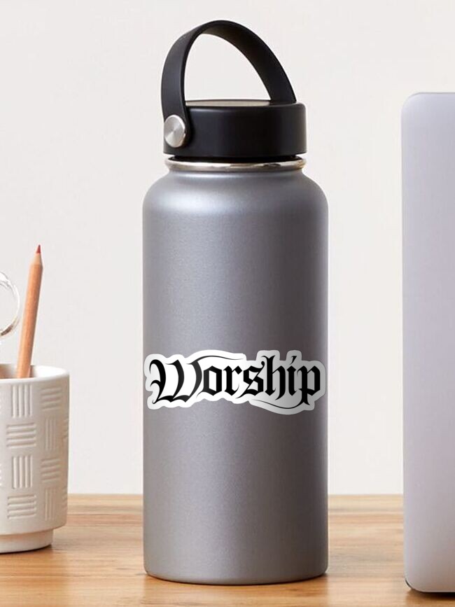 Thumbnail 1 of 3, Sticker, Worship designed and sold by Crossroads-Art.