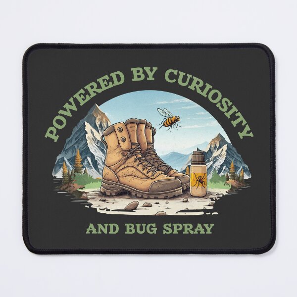 Item preview, Fueled by Curiosity and Bug Spray Hiking Boots designed and sold by KZbubble.