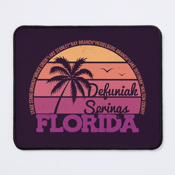 Item preview, Defuniak Springs Florida Retro Sunset Local Pride Logo designed and sold by CRHPOD20.