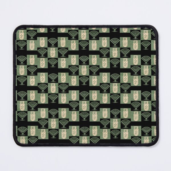 Item preview, Retro Tech Pattern – USB & WiFi Grunge Grid designed and sold by Teacher2Nerds.