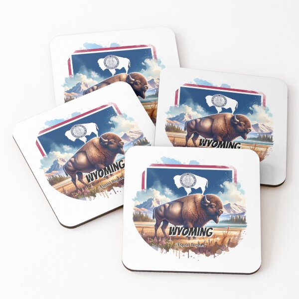 Item preview, Wyoming — American Bison | State Animal Watercolor Art designed and sold by MTeesGA.