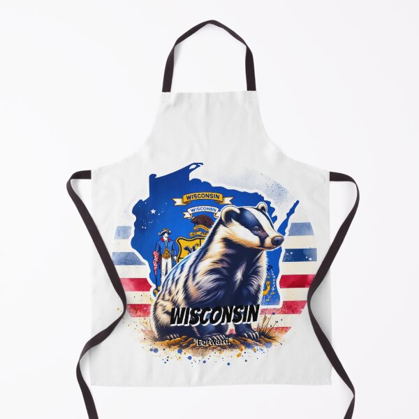 Item preview, Wisconsin — American Badger | State Animal Watercolor Art designed and sold by MTeesGA.