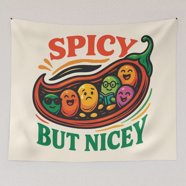 Item preview, Spicy But Nicey – Fun Chili Pod with Emotions Design designed and sold by ShineEyePirate.