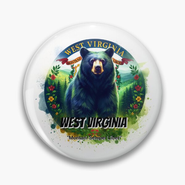 Item preview, West Virginia — Black Bear | State Animal Watercolor Art designed and sold by MTeesGA.