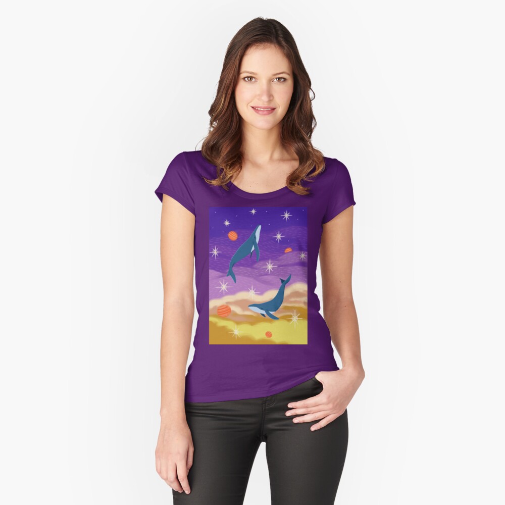 Vista previa del artículo con la obra «Camiseta entallada de cuello ancho», diseñado y vendido por doctahdisco.