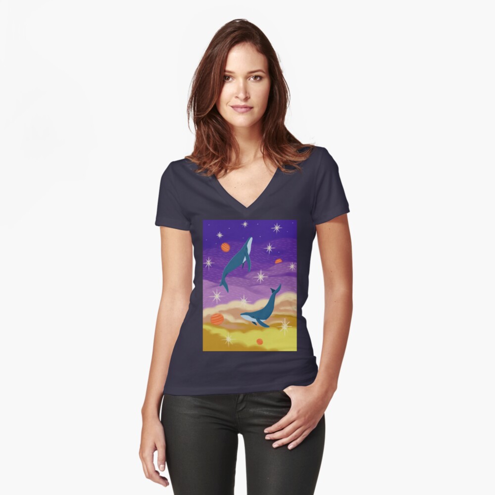 Item preview, Fitted V-Neck T-Shirt designed and sold by doctahdisco.