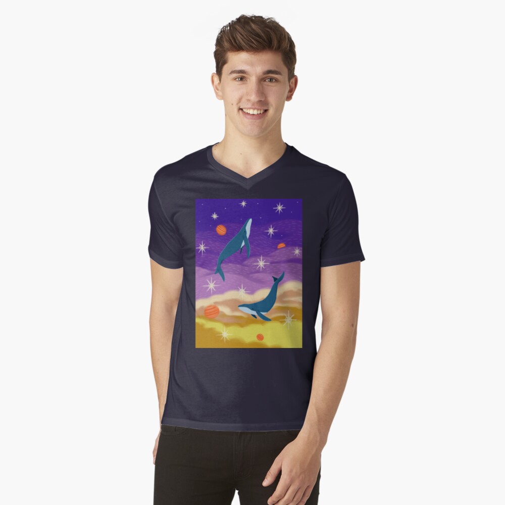 Vista previa del artículo con la obra «Camiseta de cuello en V», diseñado y vendido por doctahdisco.