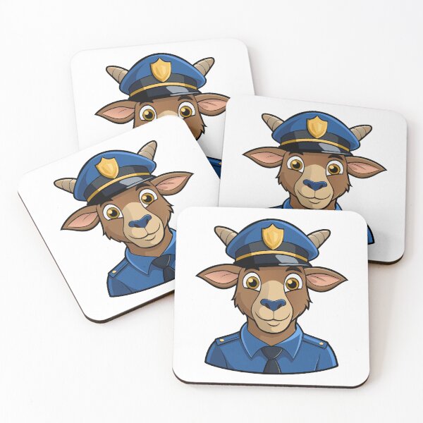 Item preview, Head of a goat in a police uniform. designed and sold by GregorySmithRed.