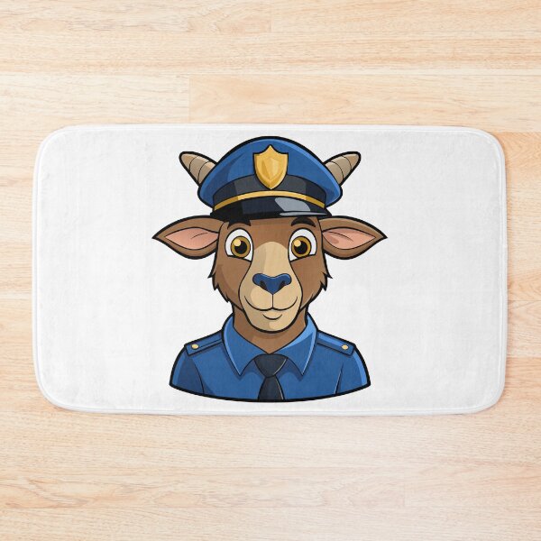 Item preview, Head of a goat in a police uniform. designed and sold by GregorySmithRed.