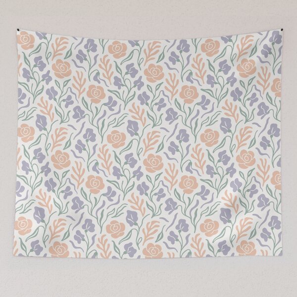 Item preview, Soft Pastel Floral Pattern – Modern Minimalist Botanical Design designed and sold by anisgott.