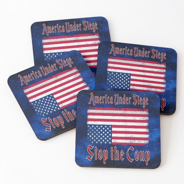 Item preview, Stop the Coup American under Siege Upside Down Flag designed and sold by MysticOzzy.