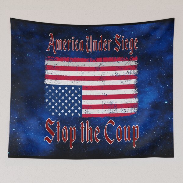 Item preview, Stop the Coup American under Siege Upside Down Flag designed and sold by MysticOzzy.