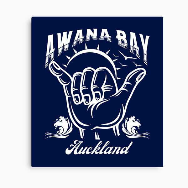 Item preview, Awana Bay Auckland Region New Zealand Shaka Surf- White designed and sold by SurfingLocales.