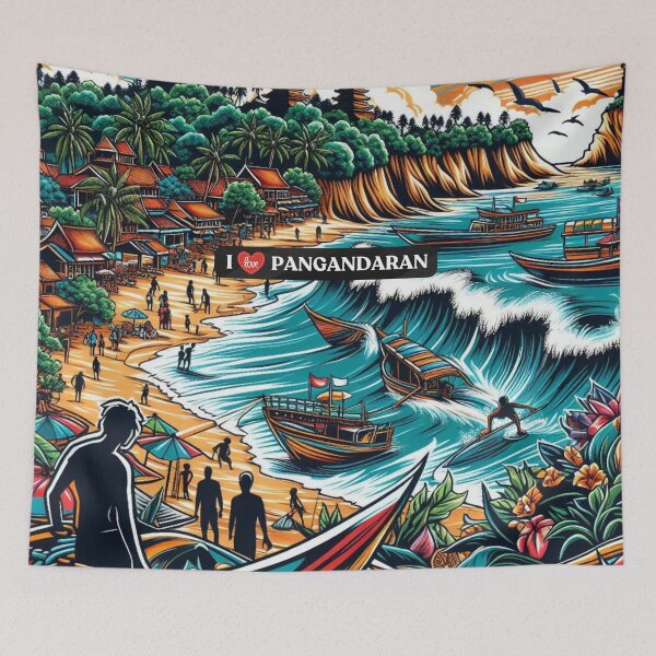 Item preview, Pangandaran Beach Indonesia Design – Perfect for Beach Lovers, Travel Enthusiasts & Vacation Accessories designed and sold by knalpot-design.