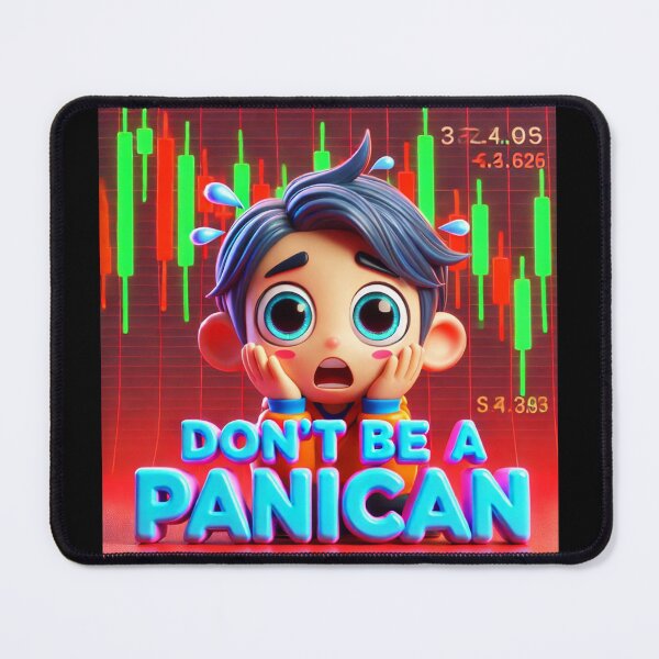Item preview, "Don't Be a Panican - Market Trader Chibi Art" designed and sold by MySheetMusicArt.